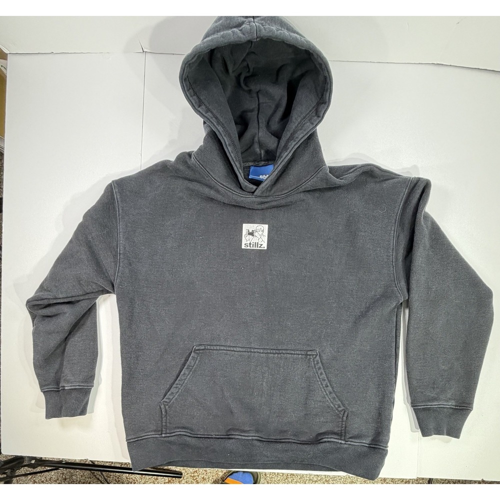 Stillz Hoodie Men's Small Black Pullover Streetwear Skate Logo Hooded Sweatshirt